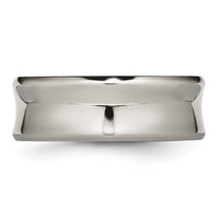 Titanium Polished Concave 8mm Beveled Edge Band