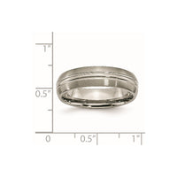 Titanium Brushed Center 6mm Grooved Band