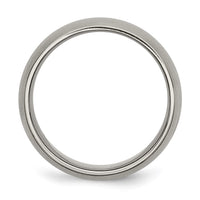 Titanium Brushed Center 8mm Grooved Band