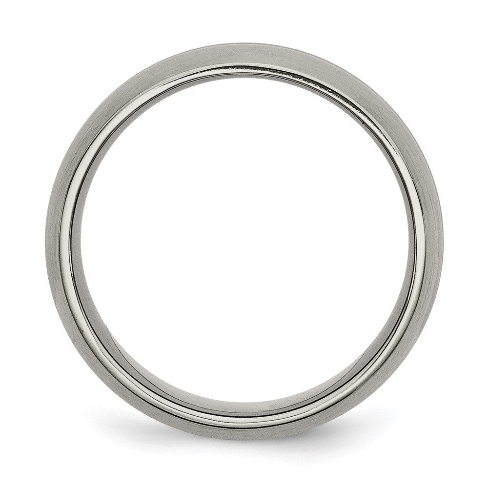 Titanium Brushed Center 8mm Grooved Band