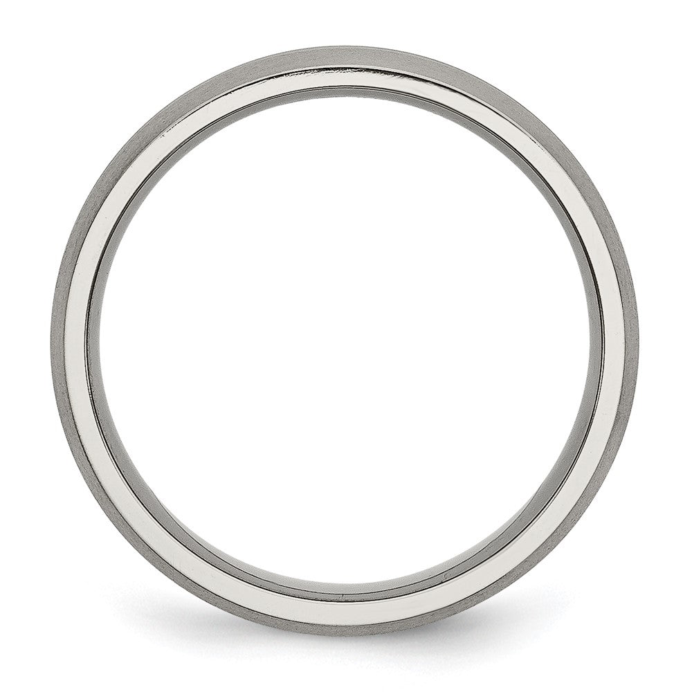 Titanium Brushed and Polished 6mm Grooved Band