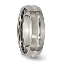 Titanium Brushed and Polished 6mm Grooved Band