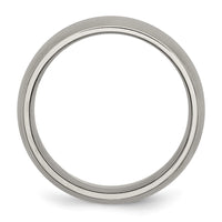 Titanium Brushed and Polished 8mm Grooved Band