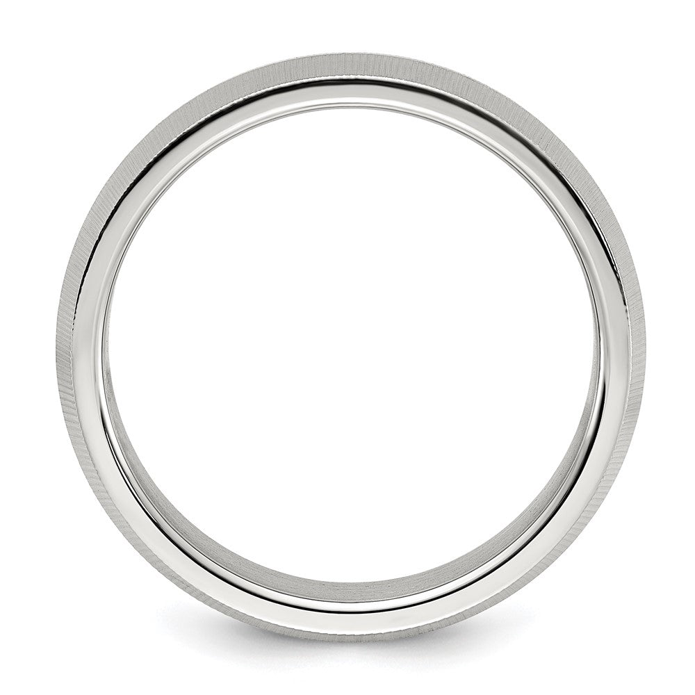 Titanium Polished and Textured 6mm Band