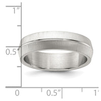 Titanium Polished and Textured 6mm Band