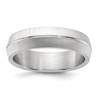 Titanium Polished and Textured 6mm Band