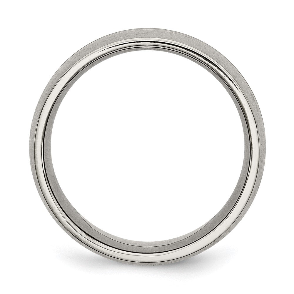 Titanium Brushed and Polished 10mm Grooved Band