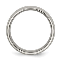 Titanium Brushed and Polished 10mm Grooved Band
