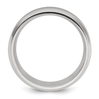 Titanium Polished Brushed Center 8mm Band