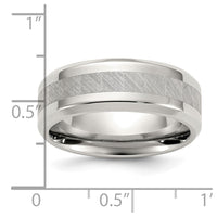 Titanium Polished Brushed Center 8mm Band