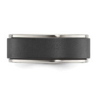Titanium Polished with Brushed Black Zirconium Rotating Ring Band