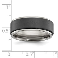 Titanium Polished with Brushed Black Zirconium Rotating Ring Band