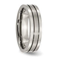 Titanium Brushed Center 6mm Grooved Band