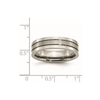 Titanium Brushed Center 6mm Grooved Band