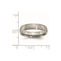 Titanium Brushed 5mm Half Round Band