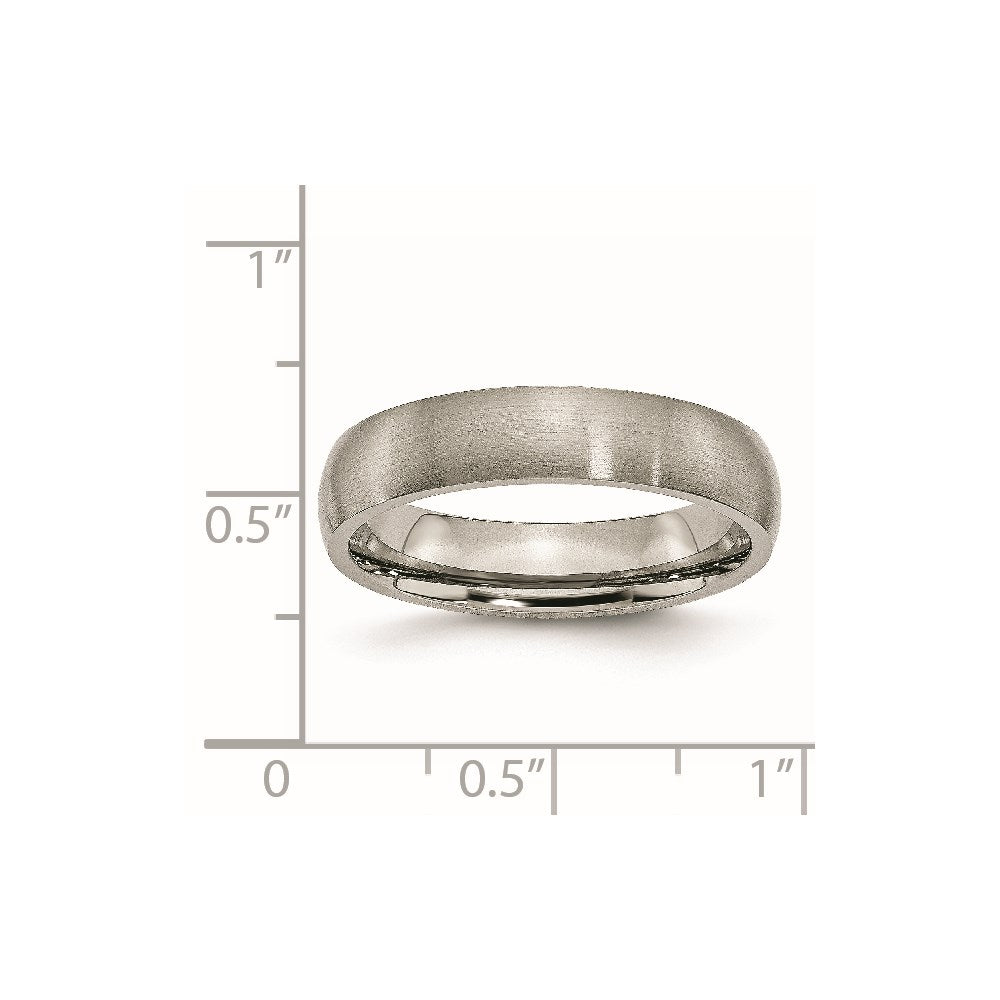 Titanium Brushed 5mm Half Round Band
