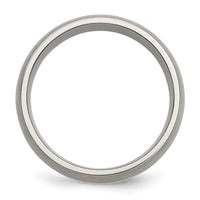 Titanium Brushed w/Sterling Silver Inlay 8mm Band
