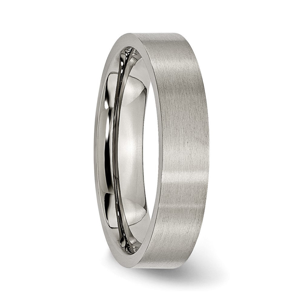 Titanium Brushed 5mm Flat Band