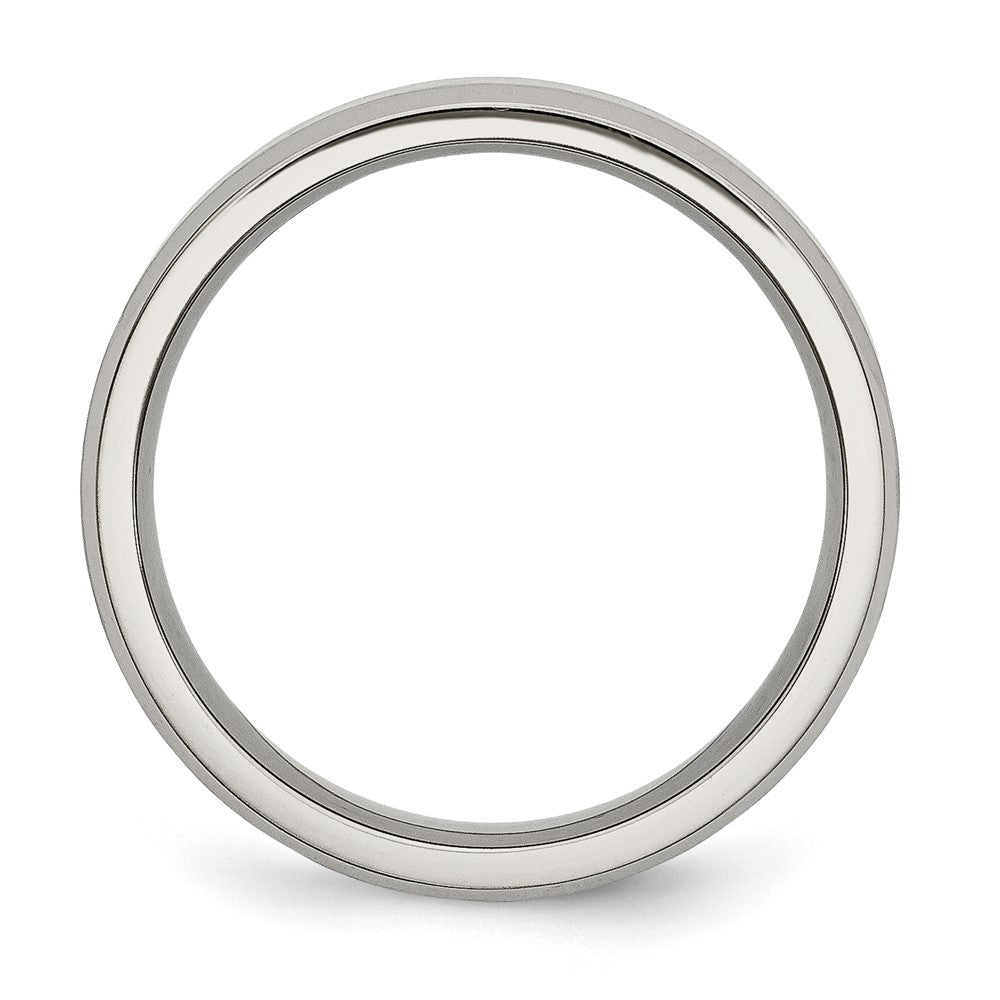 Titanium Brushed w/Polished and Beveled Edge 6mm Band