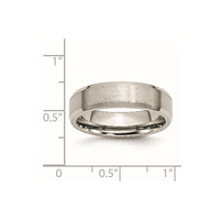 Titanium Brushed w/Polished and Beveled Edge 6mm Band