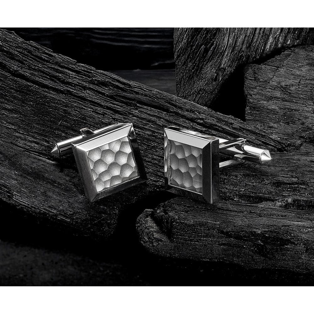 Titanium Polished with Black/Green Carbon Fiber Inlay 8mm Ring