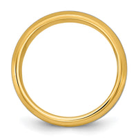14k Two-Tone Y/W 7mm Beveled Edge Wedding Band Size 11.5