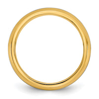 14k Two-Tone Y/W 8mm Beveled Edge Wedding Band Size 10