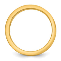 14k Two-Tone Y/W 6mm Step Up Flat Edge Wedding Band Size 9.5