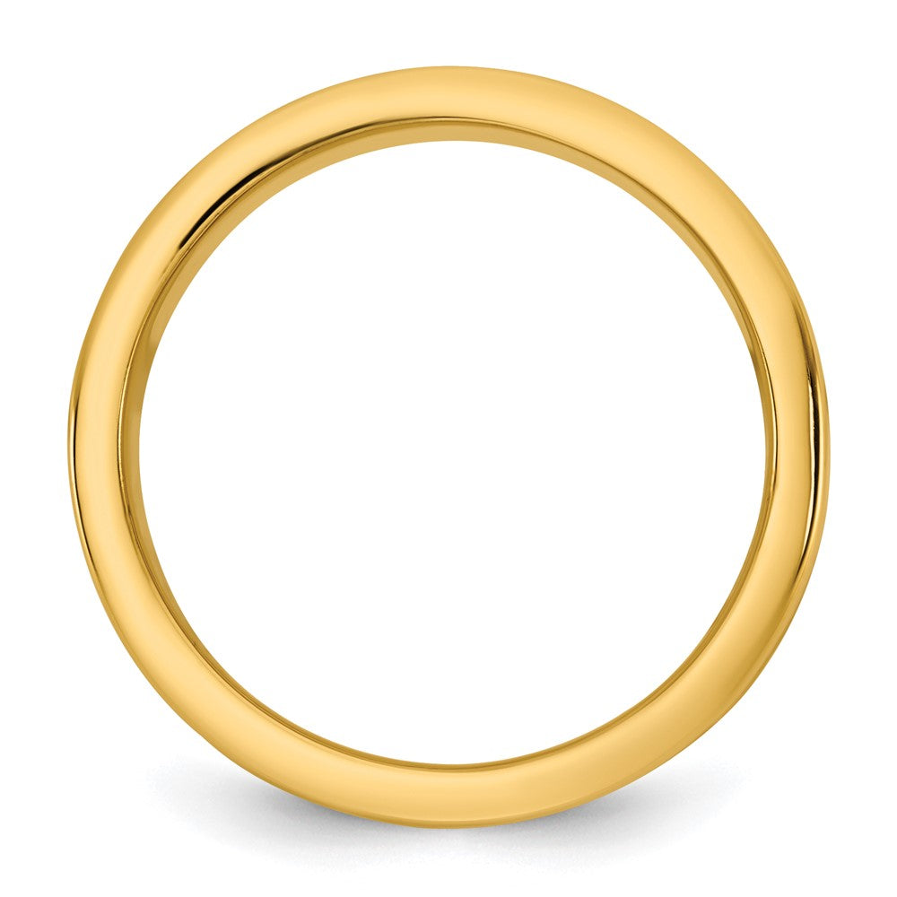 14k Two-Tone Y/W 8mm Step Up Flat Edge Wedding Band Size 9