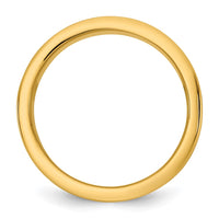 14k Two-Tone Y/W 8mm Step Up Flat Edge Wedding Band Size 10.5