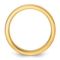14k Two-Tone Y/W 7mm Step Up Beveled Wedding Band Size 11