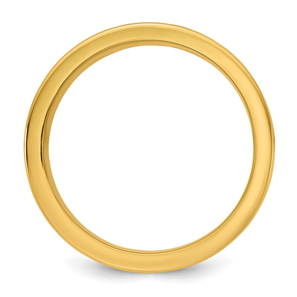 14k Two-Tone Y/W 8mm Step Up Beveled Wedding Band Size 10.5