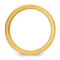 14k Two-Tone Y/W 8mm Step Up Beveled Wedding Band Size 7.5