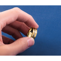 14k Two-Tone Y/W 7mm Single Banded Wedding Band Size 13