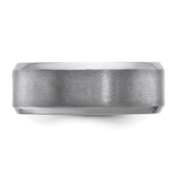 Tantalum Brushed and Polished 8mm Beveled Edge Band