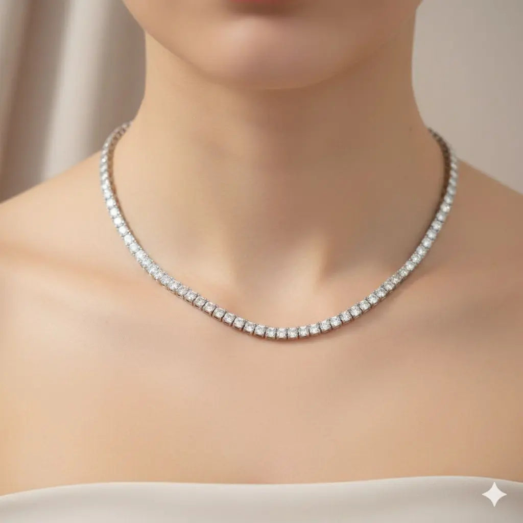 Tennis Chains, 5.0mm Gold, Natural Diamond With GIA Certificate VVS1 - D ABC Jewelries