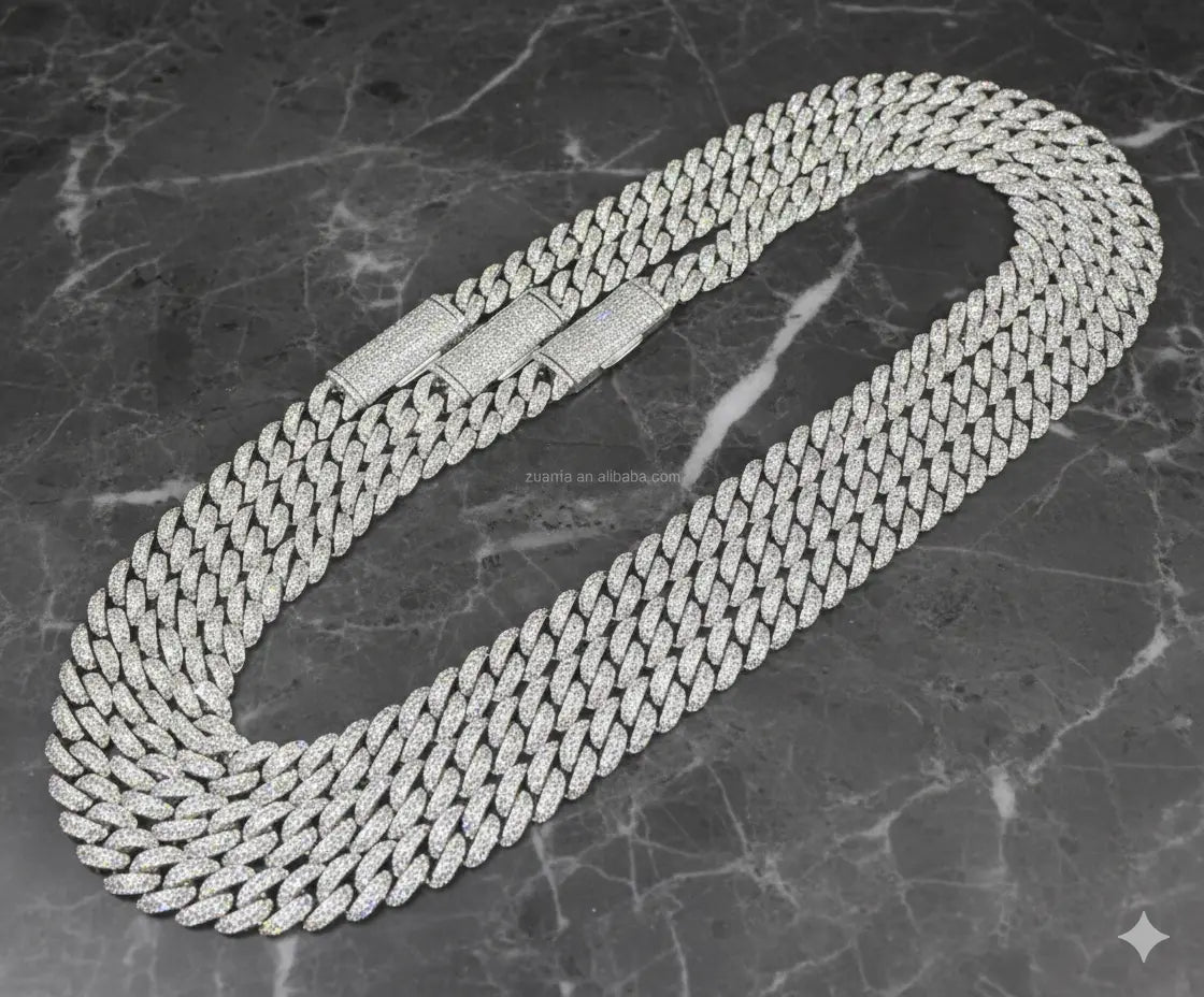 Tennis Chains, 6.0mm 925 sterling silver - platinum, Moissanite Diamond With GRA Certificate VVS1 - D ABC Jewelries