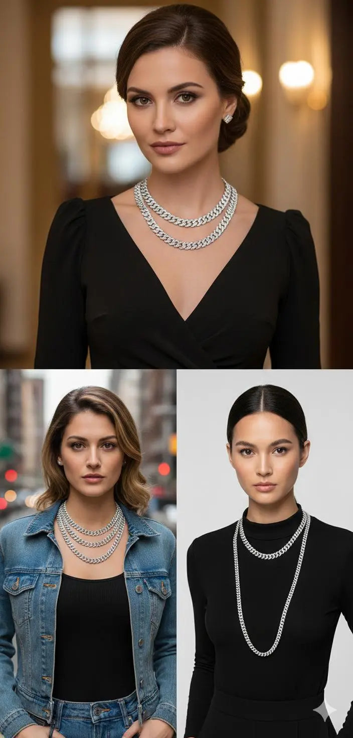 Tennis Chains, 6.5mm 925 sterling silver - platinum, Moissanite Diamond With GRA Certificate VVS1 - D ABC Jewelries