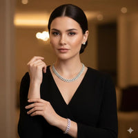 Tennis Chains, 6.5mm 925 sterling silver - platinum, Moissanite Diamond With GRA Certificate VVS1 - D ABC Jewelries