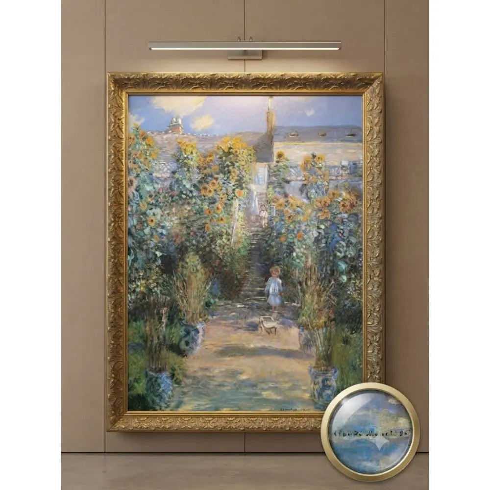 The timeless beauty of Impressionism with this exquisite vintage oil painting on canvas, 33” W x 44.5” H