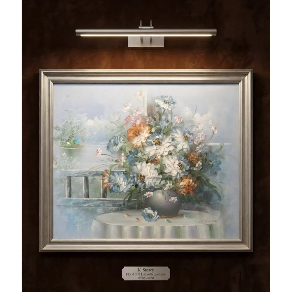 Timeless sense of serenity into your home with this beautiful vintage oil painting on canvas 26” inches W. X 22” inches Tall