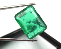 Unique Colombian Cut 100% Natural Green Emerald 18-19 Ct Certified Gemstone AKO ABC Jewelery