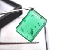 Unique Colombian Cut 100% Natural Green Emerald 18-19 Ct Certified Gemstone AKO ABC Jewelery