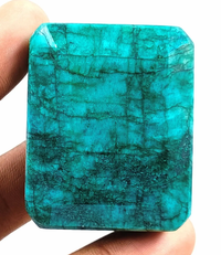 Unique Emerald Cut 594 Ct Certified Natural Colombia Green Emerald Gemstone AKD ABC Jewelery