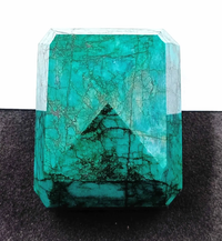 Unique Emerald Cut 594 Ct Certified Natural Colombia Green Emerald Gemstone AKD ABC Jewelery