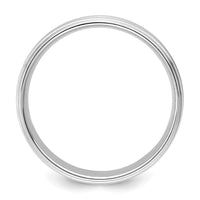 14k White Gold Standard Comfort Fit Brush Satin Fancy Band