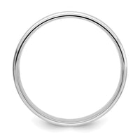 14k White Gold Standard Comfort Fit Brush Satin Fancy Band