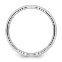 14k White Gold Heavy Comfort Fit Brush Satin Fancy Band