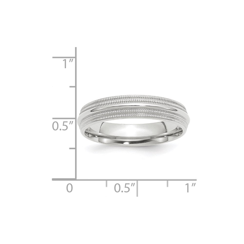 14KW 5mm Double Milgrain Comfort Fit Band Size 6.5