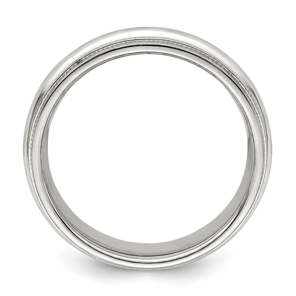 10KW 6mm Double Milgrain Comfort Fit Band Size 8